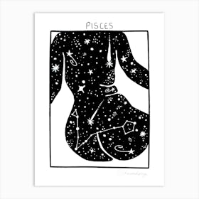 Celestial Bodies Pisces Art Print