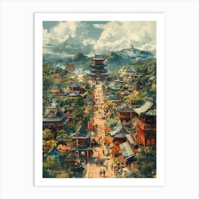 Asian Village Art Print