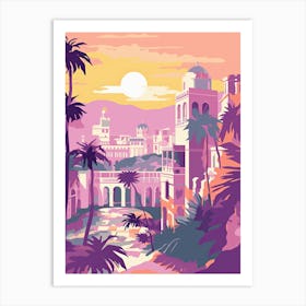 Monaco In Risograph Style 1 Art Print