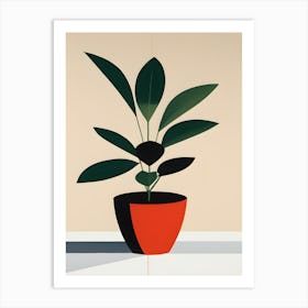 'Potted Plant' Abstract Art Print