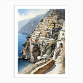 Summer In Positano Painting (15) 1 Art Print