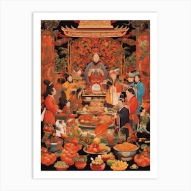 Chinese Ancestor Worship Illustration 10 Art Print