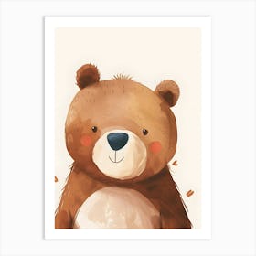 Cute Teddy Bear Kids and Nursery 1 Art Print