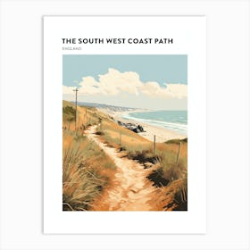 The South West Coast Path England 3 Hiking Trail Landscape Poster Art Print