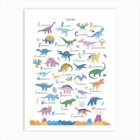 Abc Dinosaurus Art Print