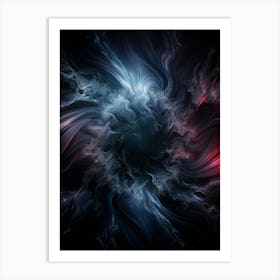 Black Abstract Background No Text (2) Art Print