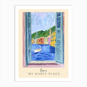 My Happy Place Genoa 2 Travel Poster Art Print