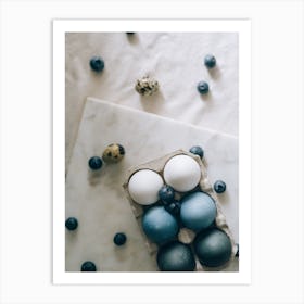 Blue Eggs And Blueberries 3 Art Print