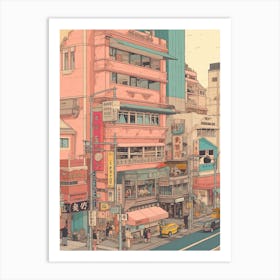 Tokyo Japan Travel Illustration 1 Art Print