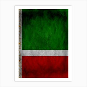 Chechen Republic Flag Texture Art Print