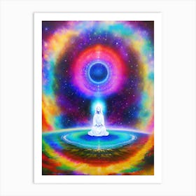 Buddha In Space Art Print