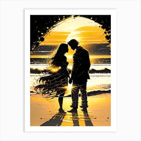 Sunset Love 3 Art Print