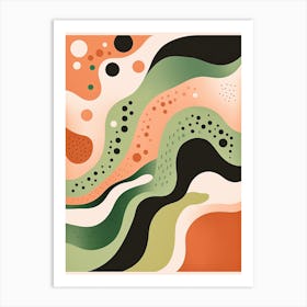 Abstract Aria; Vintage Risograph Symphony Art Print