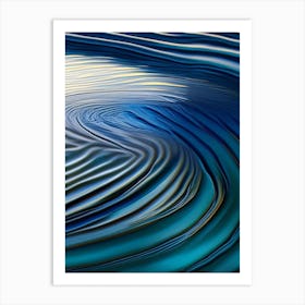 Water Ripples Waterscape Crayon 1 Art Print