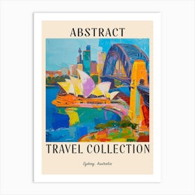 Abstract Travel Collection Poster Sydney Australia 7 Art Print