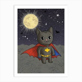 Batman Cat 2 Art Print