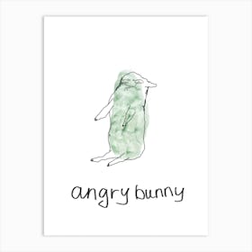 Angry Bunny Art Print