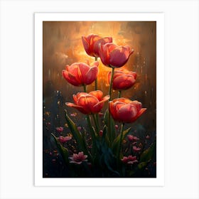 Tulips In The Sun Art Print