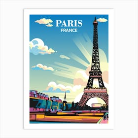 Travel Poster Paris France Art Print