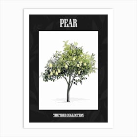 Pear Tree Pixel Illustration 3 Poster Art Print