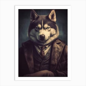 Gangster Dog Siberian Husky 2 Art Print