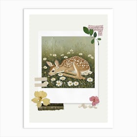 Scrapbook Fawn Fairycore Painting 6 Art Print