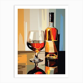 Glass Of Whiskey, Mid century 3 Art Print