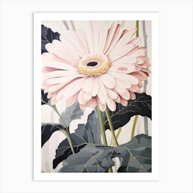 Flower Illustration Gerbera Daisy Art Print