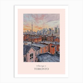 Mornings In Toronto Rooftops Morning Skyline 4 Art Print