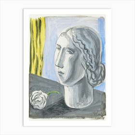 Fragment Of Female Head, Mikuláš Galanda Art Print