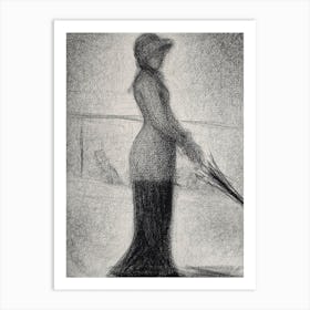 Woman With Parasol, Georges Seurat Art Print