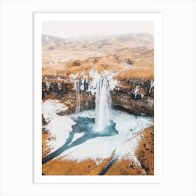 Frozen Winter Waterfall 1 Art Print