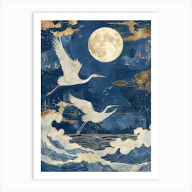 Asian Cranes 3 Art Print