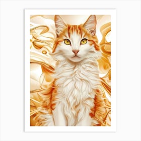 Orange Cat Art Print