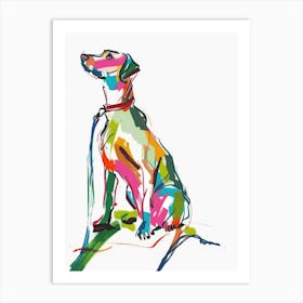 Dog On A Leash 1 Art Print