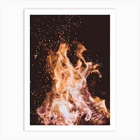 Fire In The Dark Art Print