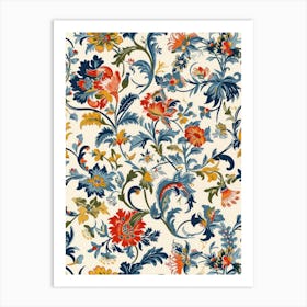 Aster Amaze London Fabrics Floral Pattern 8 Art Print