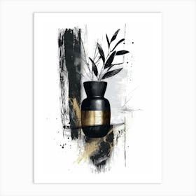 Gold Vase 1 Art Print