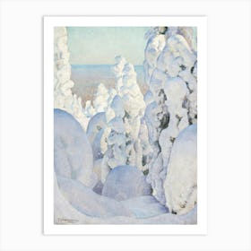Winter Landscape, Kinahmi (1923), Pekka Halonen Art Print