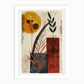 mid century plants Art Print