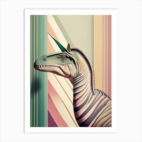 Saurophaganax Pastel Dinosaur Art Print