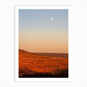 Morning Moon Kalbarri National Park Australia Art Print