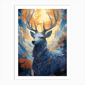 Deer In The Forest 6 Art Print