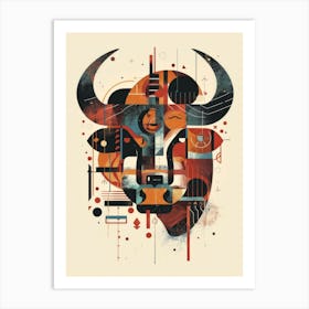 Bull Head 1 Art Print