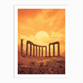 Gobekli Tepe Modern Pixel Art 2 Art Print