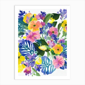 Lavender 2 Modern Colourful Flower Art Print