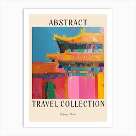 Abstract Travel Collection Poster Beijing China 2 Art Print