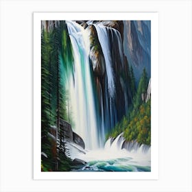 Shannon Falls, Canada Peaceful Oil Art  Art Print