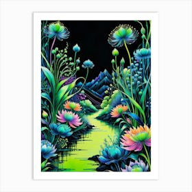 Lotus River Art Print