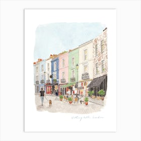 Notting Hill, Portobello Road, London Art Print